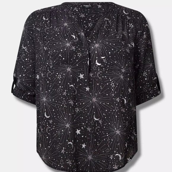 torrid Tops - Torrid - Harper Georgette 3/4 Sleeve Blouse